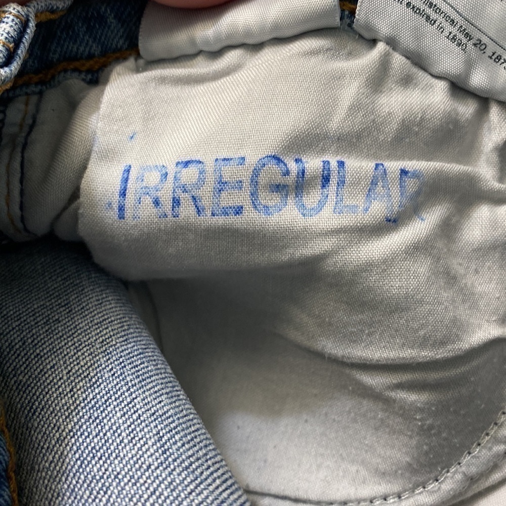 Levi’s Wedgie Straight Jazz Jive Sound Denim Jeans Size 28 x 26 IRREGULAR - Picture 13 of 16